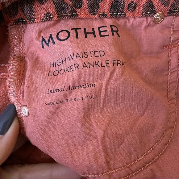 MOTHER BNWT Ankle Fray Jeans High Waist Animal - Picture 10 of 11